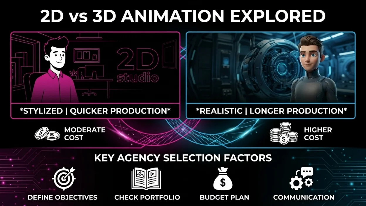 Best Animated Explainer Videos: 2D vs 3D, Costs & How to Choose the Right Agency