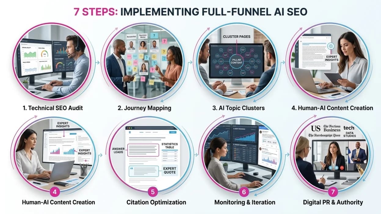 How to Implement Full-Funnel AI SEO: A Step-by-Step Guide